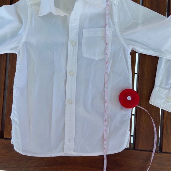 Jacadi Boy's White Button Front Shirt in Size 5 EUC - Picture 7 of 14